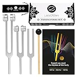 Tuning Forks For Healing (128hz, 256hz, 512hz) — Body Weighted Tuning Forks Medical For Healing Chakra Set — Ideal Spiritual Gift For Women — Tuning Fork Set Frequency Healing Devices