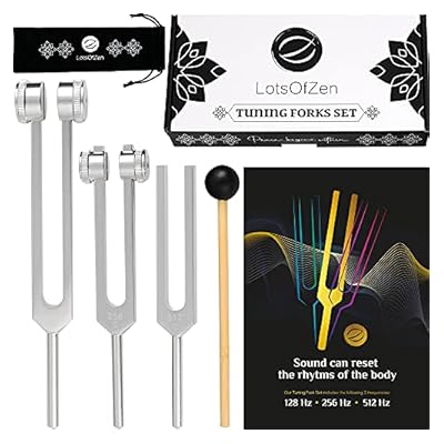Tuning Forks For Healing (128hz, 256hz, 512hz) — Body Weighted Tuning Forks Medical For Healing Chakra Set — Ideal Spiritual Gift For Women — Tuning Fork Set Frequency Healing Devices