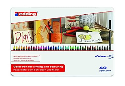 Edding e-1300/40 s Lot de 30 Feutres de coloriage à Pointe ogive 3 mm Couleurs Assorties