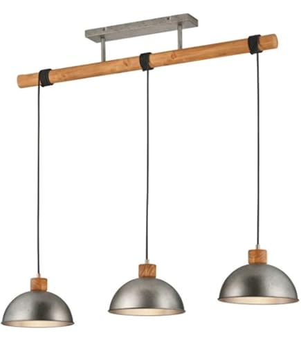 Trio Leuchten Spot Tosh 804370232, Métal, Noir Mat, Bois, Sans 2 Ampoules E14 En Destockage Et Reconditionné Chez