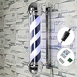 ZHXY 26'' LED Poteau de barbier,Barbershop Rotating Light LED Barber Shop Applique Extérieure Imperméable Barber Enseigne Lumière