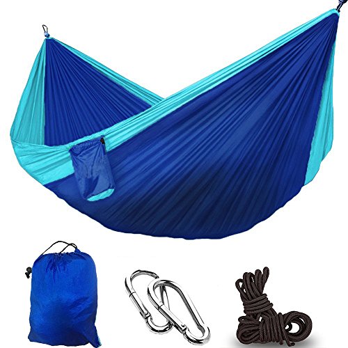 Dual Tragbarer Nylon Fallschirm Multifunktional Camping Schlafsack leicht Hängematte, Reisen, Strand, Innenhof. 142,2 x 271,8 cm Marksman Sackkarre/Handwagen Kapazität mit Deichsel und Seil
