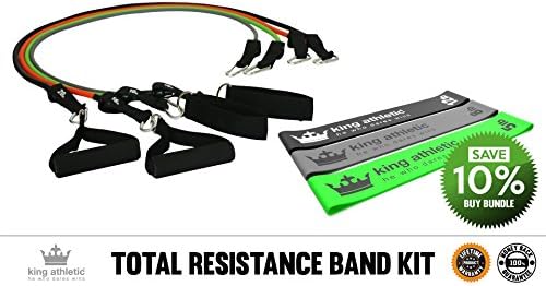 kit bundle set pack Loop Band Set Heavy to Light Elastic Resistance Bands for Legs, Booty and Arms Squat Bands Pilates Therapy Resistance Bands with Handles &amp; Door Anchor Rubber Stretch Tube Band Set with Leg Straps tension ripcord b-line elastic Exercise Training Equipment Cardio Sport Women Men Adults Kids Children - LBG - RBS-UK
