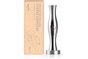 RECAPS Herramienta de llenado de sabotaje de café de acero inoxidable de para máquina de compatible con Nespresso Cápsula de reutilización recargable que presiona café de rutina 24mm