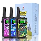 Nestling Talkies-Walkies pour Enfants, Talkies-Walkies Longue Distance extérieures 3KM 8 canaux avec Lampe de Poche LCD rétro-éclairée, Convient aux garçons et Filles de 3 Ans et Plus