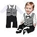 Etosell Newborn Infant Boys BowTie Jumpsuit Clothes Gentleman Pant Suit One-piece 0-18M (90/6-12Months)