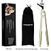 KIPOZI Pro Hair Straighteners 230 Digital LCD Titanium Flat Iron Anti Frizz Hair Styler Dual Voltage,Instant Heat Up (Gold)