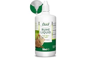 HÜHNER Land Calme liquide pour poules et volailles 110 ml – Gouttes apaisantes I Expérience détendue et équilibrée I Gouttes de relaxation avec valériane et mélisse I Apaisement, agitation, stress