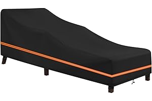 LCGOD Funda para Tumbona de Jardín Impermeable, Anti UV Resistente al Viento A Prueba de Polvo, Nieve, Cubiertas para Muebles de Patio 200 x 75 x 40 / 70cm