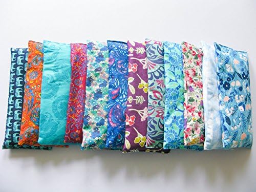 Set of 12 Lavender and Linseed Eye Pillows for Yoga, Meditation, and Relaxation
