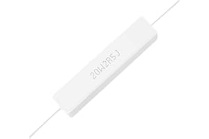 Chanzon 10 piezas 20W Resistencia de cemento 2.5 Ω ohm Componente electrónico de resistencia de potencia de alta precisión ±5% Tolerancia Inducción bobinada 2.5R