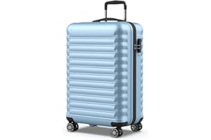 NUMADA - Valigia Media Upfly 18Kg Upfly 24' ABS (63x39,5x26,8cm) con chiusura a combinazione e 4 ruote doppie a 360 | Resistente | Leggera | Interni a scomparti | Blu Chiaro