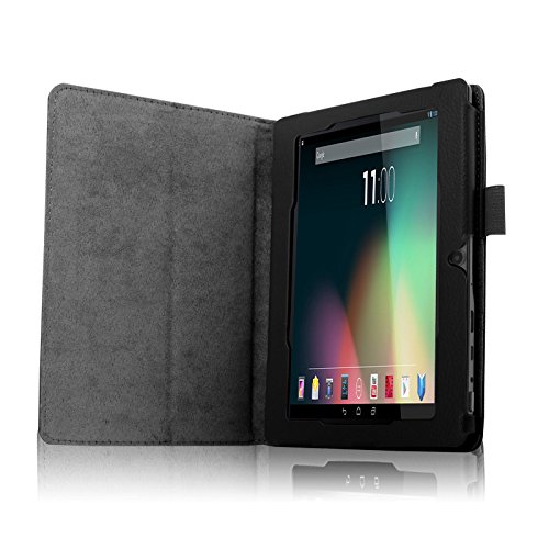 Infiland Folio Hülle Case Schutzhülle Tasche für 7 “7 Zoll Google Android Tablet-PC inklusive ALLDAYMALL A88S / A88X 17,8 cm (7 Zoll) Tablet-PC, rotor® 17,8 cm (7 Zoll) Android Tablet PC, JEJA 7 Zoll Android Google Tablet PC, Dragon Touch Y88X 7 Zoll Tablet PC, Trimeo 7 Zoll Tablet PC, Arespark Ultrathin 7 Zoll Tablet PC, PHROG7 Tablet PC (7 Zoll), Rixow Ultrathin 7 inch Tablet PC( Überprüfen Sie bitte die Details der kompatibelen Tablet-Modell-Liste in Produktbeschreibung)(Schwarz) - 5