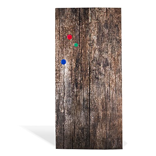 banjado – Design Magnetwand Memoboard 37x78cm Pinnwand Magnettafel mit Motiv Altes Holz - 4