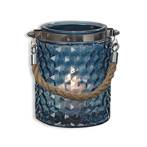 Preisvergleich Produktbild ROLLER Windlicht VALO - blau - Glas - Ø 11 cm