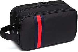 VASCHY Beauty Case, Uomo Donna Grande Borsa da Toilette, Bagno, da Viaggio, Impemeabile, Trousse Cosmetico con Multi Scomparti, Nero