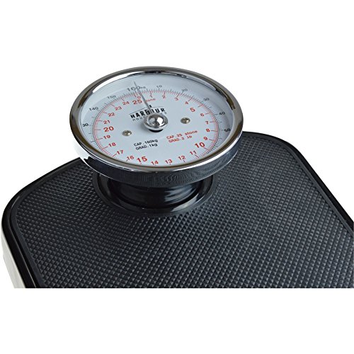 Harbour Housewares Traditionelle Schwarz Badezimmerwaagen – 25st (160kg) - 5