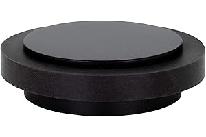EVI Herrajes I-203 35X12-NG Adhesive Door Stop, Painted Black-Black Rubber, 35Ø x 14mm