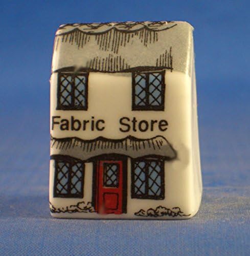 Birchcroft Porcelain China Collectable Thimble - Miniature House Shape - Fabric Store