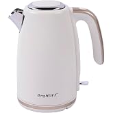 BergHOFF Gem Pearl 1, 7 L Su Isıtıcı &ndash; 2200 W Paslanmaz &Ccedil;elik G&ouml;vde | Vanilya Krem Gold