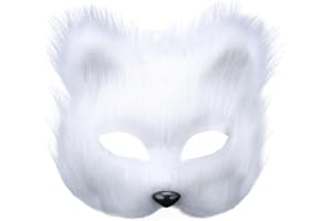 EQLEF White Mascara Zorro Face Mask Costume Pro para la Fiesta de Disfraces de Halloween