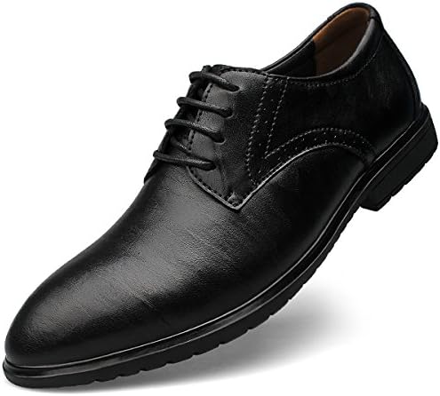 Ddstar Men's Leather Shoes Business Fashion New Formal Smart Dress Handmade Goodyear Welted Leather Cheltenham Brogue Shoe black 8.5 UK