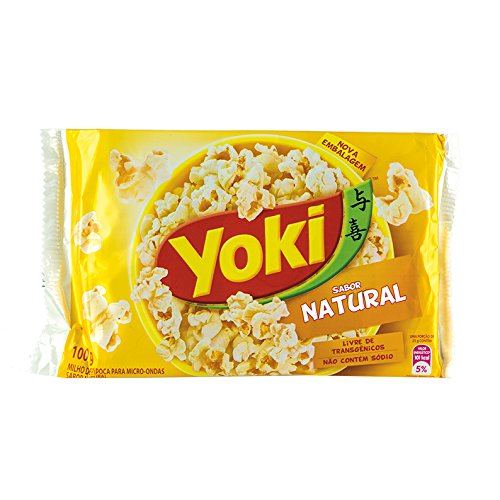 Popcorn micro-ondes, naturel, emballage de 100 g - Pipoca para Micro-Ondas YOKI Natural sem Sal