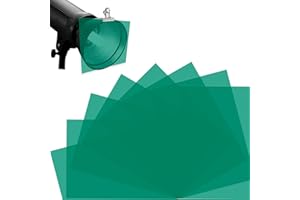 KINETOX 8 Stück Farbfolie Folie hitzebeständig Farbfolien A4 Transparente Farbkorrektur für lampen Grün Lampenfolie 29,7 x 21cm Farbfilter Foto grafie Studio Scheinwerfer Strobe Blitz LED Bühne DIY