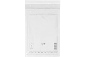 ‎VERPACKING verpacking Luftpolstertaschen Versandtaschen Luftpolsterumschlag D4, Innenmaß 180 x 265 mm (Außenmaß 200 x 275 mm) Weiß Polsterumschläge selbstklebend geeignet für DIN B5 C5+ (100 Stück)