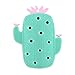 Produktbild Yncc Badebürste - Lovely Cactus Silikon-Massage-Badebürste Gesicht & Körper-Peeling-Tool Silikonbadebürste Massagebadebürste Schwammbad Artefakt,sanftes Peeling 13.5*2.5*10.3CM(Grün)