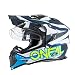 Produktbild O'Neal Sierra II Adventure Enduro MX Motorrad Helm Slingshot blau/schwarz/weiß 2018 Oneal: Größe: L (59-60cm)