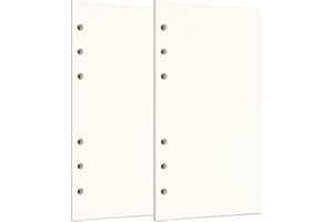 Zelten Refills/Loose Leaves for A6 Cover Ring Binder/Personal Organiser/Planner(A6 6 Holes, Blank 2 Pack)