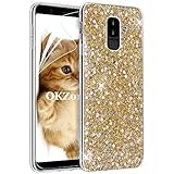 smartphone samsung galaxy a6 plus 32gb Llamativa y Brillo: Funda rosa brillante, como si llevara purpurina que da un aspecto muy bonito.