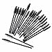 TimeSong 50Pcs Disposable Eyelash Mini Brush Mascara Brush Cosmetic Tools (All Black)