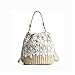 Produktbild Meaeo Frauen Stroh Beutel Spitze Blumen Bucket Bag Weizen - Stroh Gewebt Damen Crossbody Taschen Schulter Hohlen Tragetasche