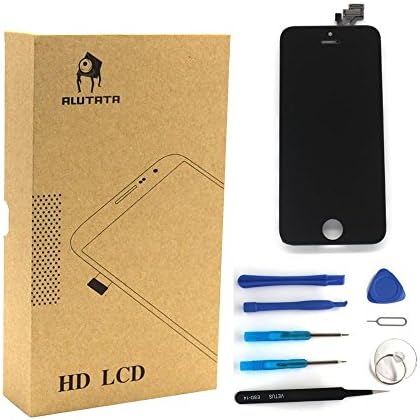 iPhone 5 Touch Screen Digitizer and LCD Screen Replacement. Screen Repair for iPhone 5. Screen Assemble Tool Kit [1 Year Warranty] (Black)