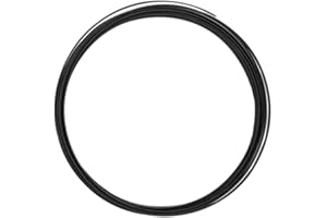 Vaessen Creative Fil Aluminium Plat 5 m x 1 mm x 3,5 mm - Fil Métallique Black (Noir) - Fil de Fer Souple pour Loisirs Créatifs, Perlage et Fabrication de Bijoux