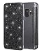 Produktbild Galaxy S9 Hülle,Galaxy S9 Case,S9 Case,Snewill Glitter Shiny Bling Slim PU Leather Folio Flip Handyhülle with Card Slot & Clear Soft TPU Back Cover Schutzhülle für Samsung Galaxy S9 -Bling Black