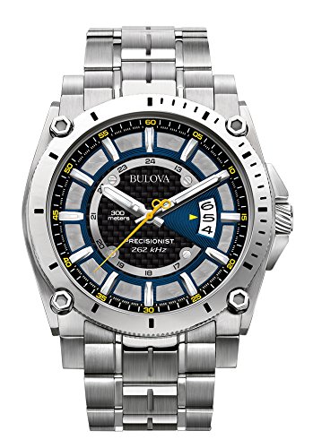 Bulova Herren-Armbanduhr Precisionist Analog Quarz Edelstahl 96B131