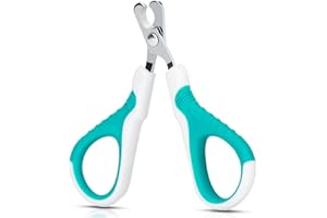 Tarnel Recortador de Tijeras para Mascotas Gato Tijeras recortador para Gatos Conejos y Animales pequeño cortaúñas para Garras de Gato Tijeras Acero Inoxidable diseño Curvo de 25 Grados