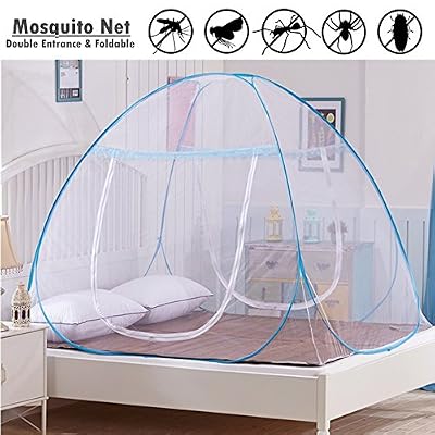 Riohouse Portable de voyage Moustiquaire Entièrement fermé Autonome pliable Moustiquaire Tente Camping Mosquito Rideau (180*200 cm)