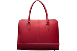 SU.B 15.6 inch Laptop Bag with Luggage Strap, Briefcase for Women, Croco Print Leather, Shoulder Bag, Crossbody Bag