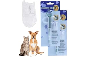 CRETVESTSAR 2 Pieces Pet Pill Popper and Dispenser, Reusable Soft Tip Tablet Syringe Feeder for Cats and Dogs, Animal Medicine Administrator with Pill Storage Box, Essential Pet Feeding Tool Accessories