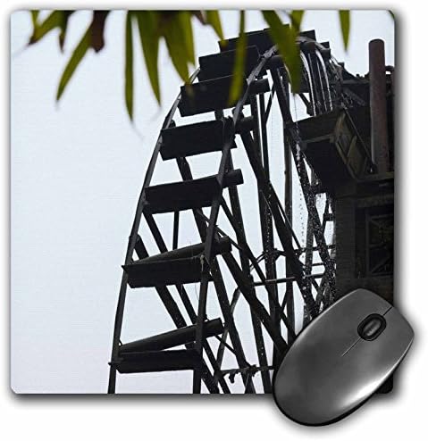 3dRose mp_132459_1 8 x 8-Inch Waterwheel for Agriculture Irrigation, Ziyuan, China - As07 Ksu1490 - Keren Su Mouse Pad
