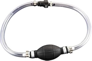 Quwem Diesel Fuel Priming Bleeding Pump Tool with Oil Pipe,Manual Hand Primer Bleeder Compatible with Ford PSA Landrover Jaguar Volvo Vehicles Fuel System Bleeding Tool for Diesel Engines