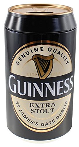 Guinness Spardose aus bedrucktem Blech.