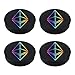 Produktbild CRYPTO WARS Ethereum Spektrum Magneten, Bedruckt mit ETH Münze Logo, Regenbogen Farben/Schwarz, 4-Stück, Für Fans von Blockchain/Cryptocurrency