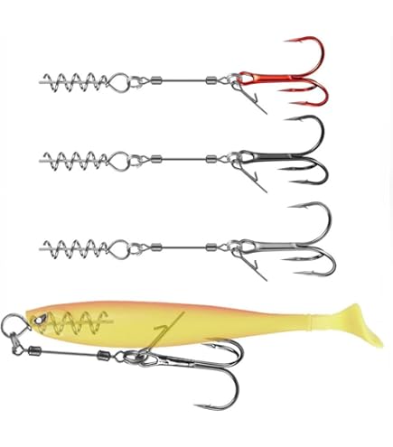 Lot De 2 Hameçons Stinger Avec Système De Bas De Ligne, Shallow