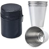 &Ccedil;elik Shot Bardak (4Adet + &Ccedil;anta)