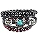 Produktbild myfilma  Zwölf Konstellationen Armband, geflochtene Vintage Multi-Layer Leder Schmuck Geschenk